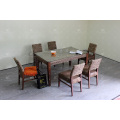 Trendy Water Hyacinth Coffee and Dining Set Wicker Furniture